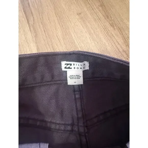 Billabong Distressed Denim Shorts Black High Rise Sz W27 - Picture 5 of 8